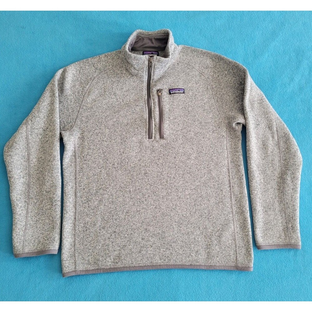 Patagonia Better Sweater Quarter Zip Mens Medium Gray Stonewash Fleece 25523